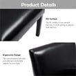 Costway Polyurethane Guest & Reception Chairs with Wood Leg in Black (Set of 2)
