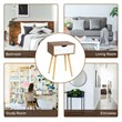 Costway Contemporary MDF and Solid Wood Nightstands in Walnut/White (Set of 2)