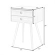 Costway MDF and Wood Nightstands with 2 Drawers in Natural (Set of 2)