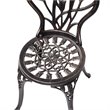Costway Tulip Design Cast Aluminum Metal Patio Bistro Set in Antique Copper