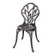 Costway Tulip Design Cast Aluminum Metal Patio Bistro Set in Antique Copper