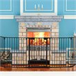 Costway Steel Fireplace Safety Fence Hearth Gate in Black Finish