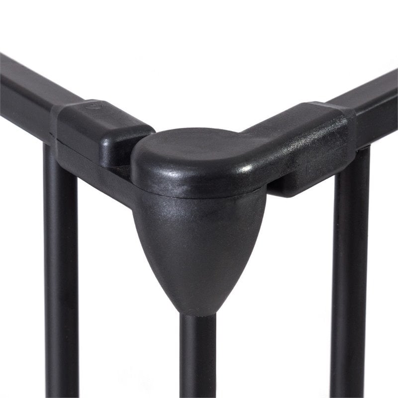 Costway Steel Fireplace Safety Fence Hearth Gate in Black Finish