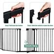 Costway Steel Fireplace Safety Fence Hearth Gate in Black Finish