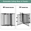 Costway Steel Fireplace Safety Fence Hearth Gate in Black Finish