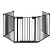 Costway Steel Fireplace Safety Fence Hearth Gate in Black Finish