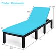 Costway 2 Pieces Adjustable Rattan Patio Lounge Height Adjustable in Turquoise