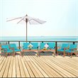 Costway 8 Pieces Acacia Wood Patio Furniture Set with Cushion in Turquoise