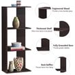 Costway 3-Tier Contemporary Engineered Wood Bookshelves in Brown (Set of 2)