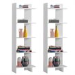 Costway 5-Tier Contemporary Engineered Wood Bookshelves in White (Set of 2)