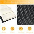 Costway 2 Pieces Rattan Folding Patio Lounge Chaise Chair with Cushion in Black