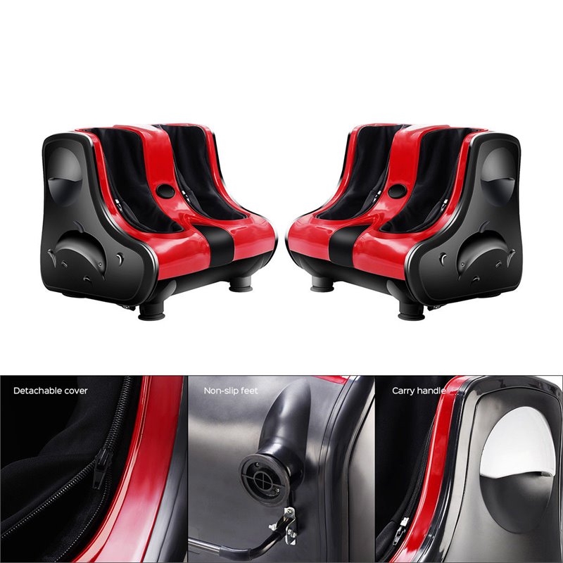 Costway Contemporary Plastic Shiatsu Foot Calf Leg Massager in Red
