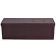 Costway 45'' Contemporary Leather Storage Seat Footstools in Brown