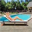 Costway 2 Pieces Adjustable Rattan Patio Lounge Chair with Wheels in White