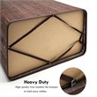 Costway Bamboo Folding Double Rectangle Hamper Laundry Basket in Brown