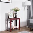 Costway Contemporary Solid Wood Chair Side Table in Walnut Finish