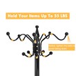 Costway 70'' Contemporary Iron & Marble Coat Rack with 15 Hooks in Black