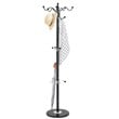 Costway 70'' Contemporary Iron & Marble Coat Rack with 15 Hooks in Black