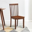 Costway Contemporary Rubber Wood Dining Chairs in Walnut (Set of 4)