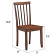 Costway Contemporary Rubber Wood Dining Chairs in Walnut (Set of 4)