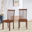 Costway Contemporary Rubber Wood Dining Chairs in Walnut (Set of 4)