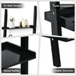 Costway 5-Tier Contemporary MDF Ladder Shelves in Black Finish