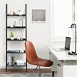 Costway 5-Tier Contemporary MDF Ladder Shelves in Black Finish