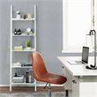 Costway 5-Tier Contemporary MDF Leaning Ladder Bookcase in White