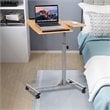 Costway Contemporary Iron and MDF Adjustable Laptop Table in Gray