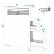 Costway Contemporary MDF Floor Cabinet with 4 Rolling Casters in White Finish