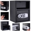 Costway Steel Metal Digital Safety Box Depository with Batteries in Black