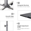 Costway Adjustable Angle & Height Rolling Laptop Desk Stand in Silver/Black