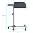 Costway Adjustable Angle & Height Rolling Laptop Desk Stand in Silver/Black