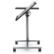 Costway Adjustable Angle & Height Rolling Laptop Desk Stand in Silver/Black