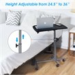 Costway Adjustable Angle & Height Rolling Laptop Desk Stand in Silver/Black
