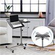 Costway Adjustable Angle & Height Rolling Laptop Desk Stand in Silver/Black