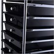 Costway Metal Scrapbook Paper Rolling Storage Cart with 10 Drawer in Black
