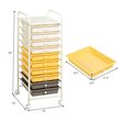 Costway Scrapbook Paper Rolling Storage Cart with 10 Drawer in Multi-Color