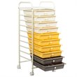 Costway Scrapbook Paper Rolling Storage Cart with 10 Drawer in Multi-Color