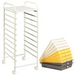 Costway Scrapbook Paper Rolling Storage Cart with 10 Drawer in Multi-Color