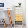 Costway Scrapbook Paper Rolling Storage Cart with 10 Drawer in Multi-Color