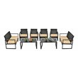 Costway 8 Pieces Rattan Garden Deck Patio Furniture Set with Cushion in Brown