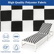 Costway 2 Pieces Metal Patio Lounge Chaise Chair with Wheel in Black/White