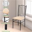 Costway 5 Pieces Wood Dining Set with Table and 4 Chairs in Black