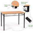 Costway 5 Pieces Wood Dining Set with Table and 4 Chairs in Black