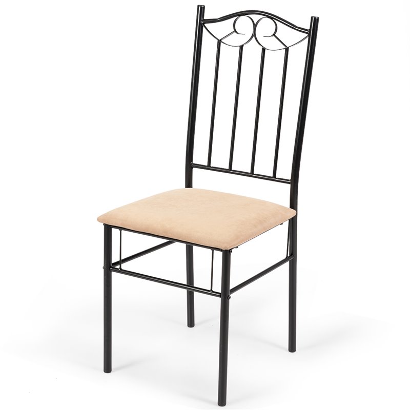 Costway 5 Pieces Wood Dining Set with Table and 4 Chairs New in Black