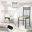 Costway 5 Pieces Wood Dining Set with Table and 4 Chairs in Gray