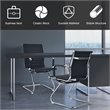 Costway Contemporary Polyurethane Office Chairs in Black (Set of 4)