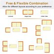 Costway 8 Pieces Rattan Patio Furniture Set with Cushion in Off White Black