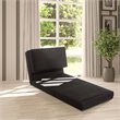 Costway Convertible Fold Down Chair Flip Out Lounger Sleeper Bed in Black